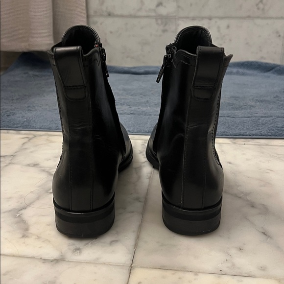 Paul Green Black Leather Ankle Boots SZ 7 - Picture 7 of 15